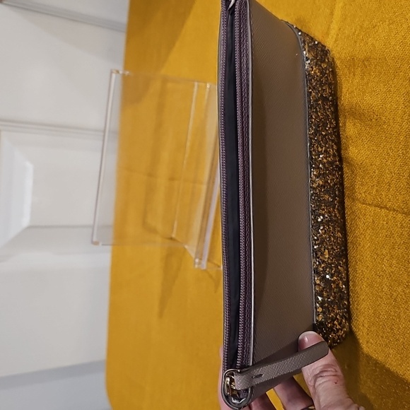 Kate Spade Little Shiloh All That Glitters Cosmetic Make-up Bag - Taupe … - Picture 6 of 12